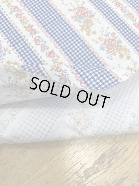 画像4: 生地:綿100% ギンガムチェックチロルテープ柄ストライプ(青) (4)