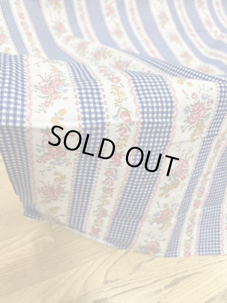 画像7: 生地:綿100% ギンガムチェックチロルテープ柄ストライプ(青) (7)