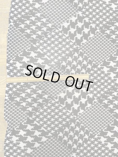 画像1: 生地：ポリ100％ 千鳥格子柄 2way サモーラパワーネット（ホワイト／ブラック） (1)