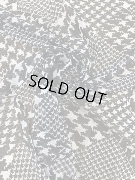 画像5: 生地：ポリ100％ 千鳥格子柄 2way サモーラパワーネット（ホワイト／ブラック） (5)