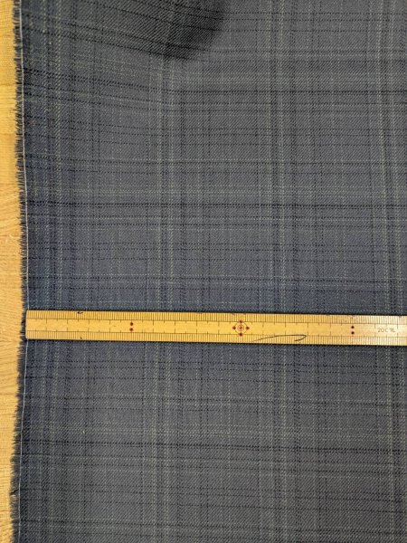 画像2: 生地:ブリティッシュチェック柄ウール(グレー/緑黒) (2)