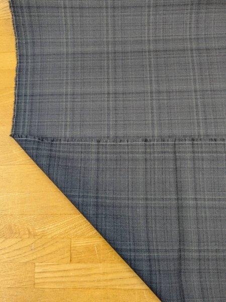 画像4: 生地:ブリティッシュチェック柄ウール(グレー/緑黒) (4)