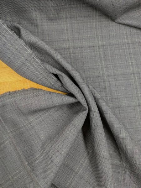 画像5: 生地:ブリティッシュチェック柄ウール(グレー/緑黒) (5)