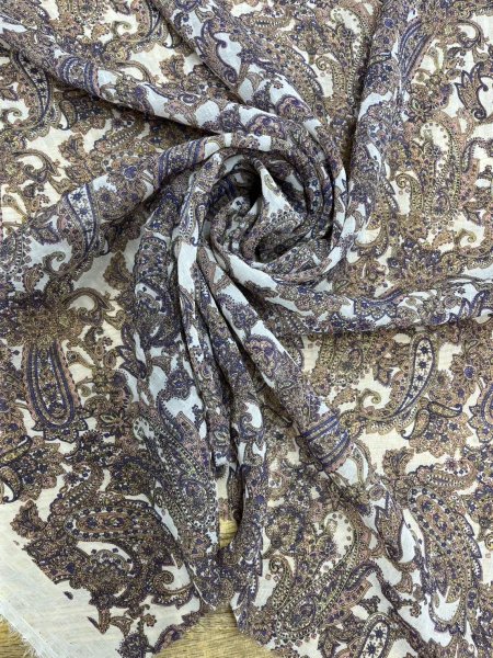 画像6: 生地:ポリエステル100% ペイズリー柄プリント(リップル風) (6)