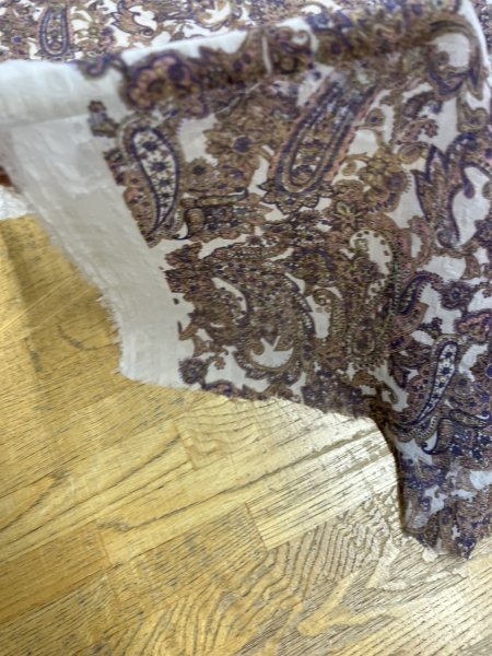 画像7: 生地:ポリエステル100% ペイズリー柄プリント(リップル風) (7)