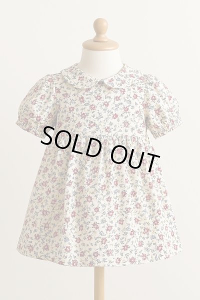 画像7: 生地:綿100% 小花柄プリント(オフ地×多色) (7)