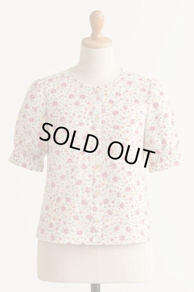 画像7: 生地:綿100% 小花柄プリント(くすみピンク地×多色) (7)