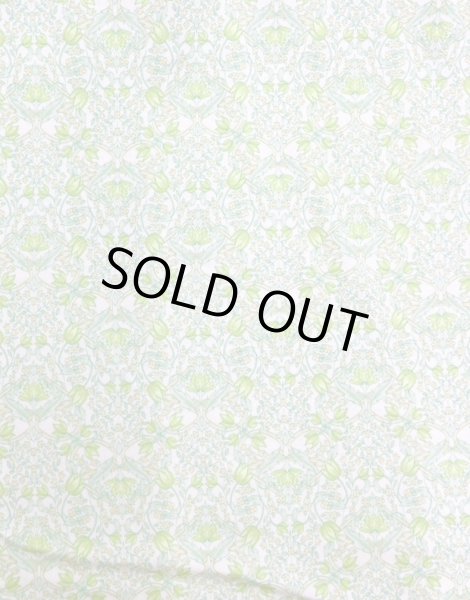 画像7: 生地:綿100% 花柄フライスニット(オフホワイト×グリーン) (7)