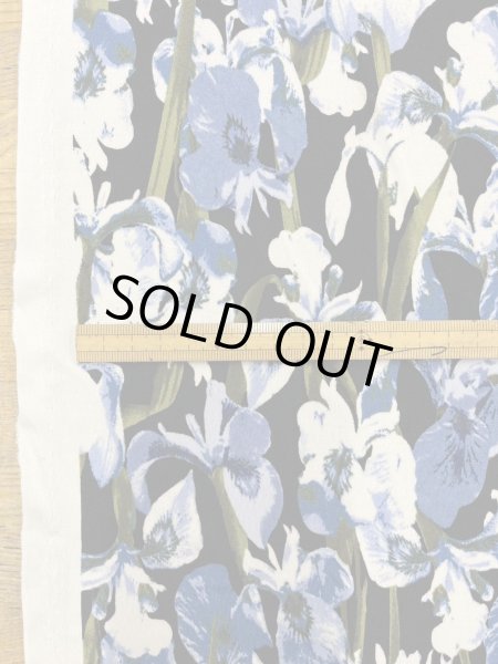 画像3: 生地:ポリエステル100% 花柄2wayニット((紺地/白・ブルー)) (3)