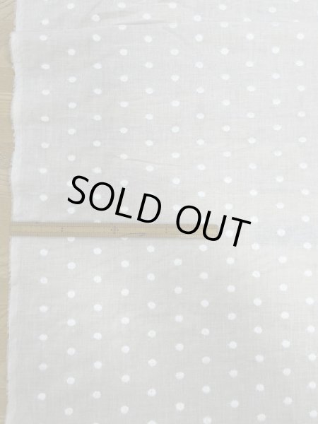 画像2: 生地：綿100％ 水玉刺繍入りコットン（オフホワイト） (2)