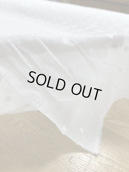 画像6: 生地：綿100％ 水玉刺繍入りコットン（オフホワイト） (6)