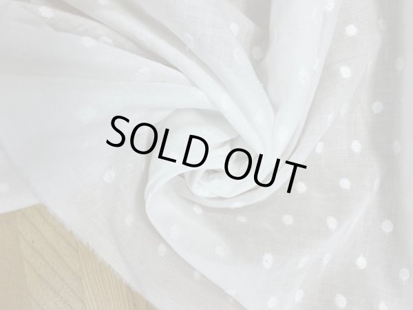 画像7: 生地：綿100％ 水玉刺繍入りコットン（オフホワイト） (7)