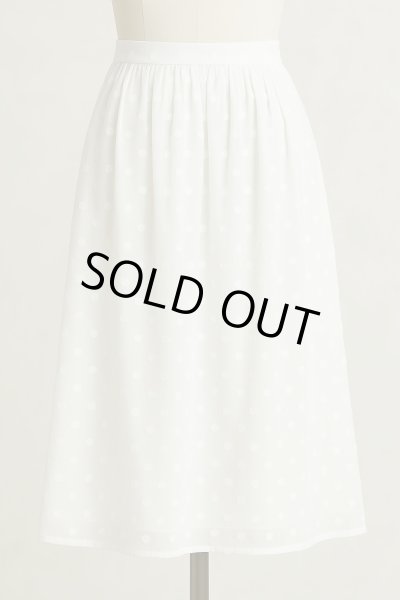 画像8: 生地：綿100％ 水玉刺繍入りコットン（オフホワイト） (8)