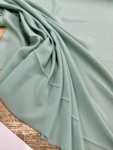 画像5: 生地:ポリエステル100% 無地ジョーゼット(ミントグリーン) (5)