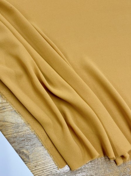 画像6: 生地:ポリエステル100% 無地ジョーゼット(マスタード) (6)