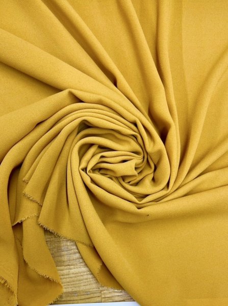 画像7: 生地:ポリエステル100% 無地ジョーゼット(マスタード) (7)