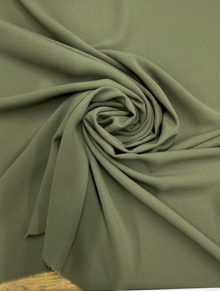 画像4: 生地:ポリエステル100% 無地ジョーゼット(ダークグリーン) (4)