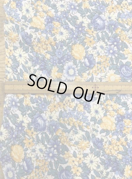 画像3: 生地:綿100% フライスニット 花柄プリント(オレンジ/ブルー) (3)