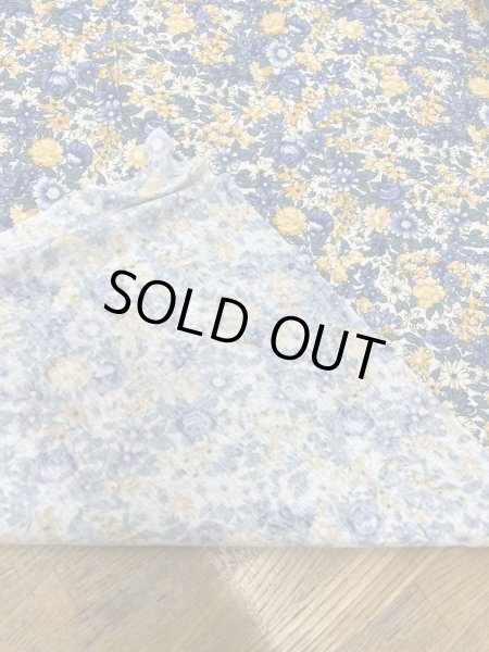 画像4: 生地:綿100% フライスニット 花柄プリント(オレンジ/ブルー) (4)