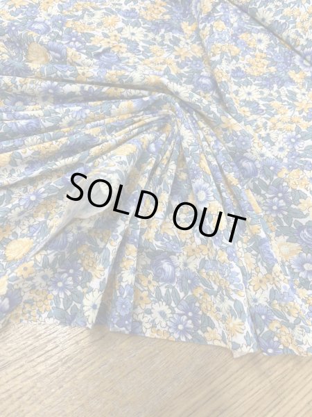 画像5: 生地:綿100% フライスニット 花柄プリント(オレンジ/ブルー) (5)