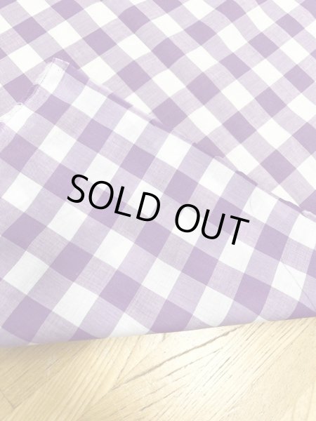 画像3: 生地：綿100％ギンガムチェック柄（ラベンダー） (3)