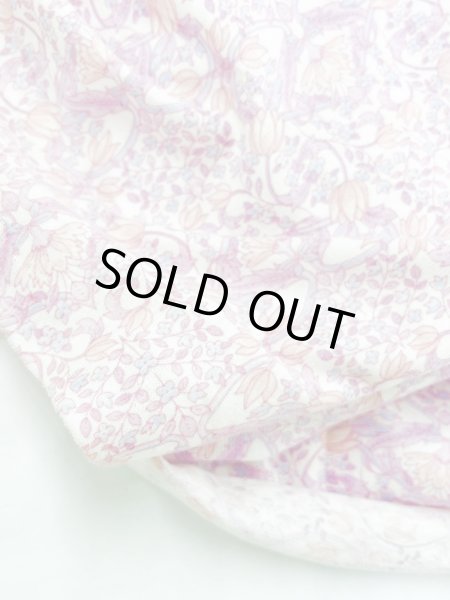 画像6: 生地：綿100％ 花柄天竺ニット（オフホワイト×ピンクパープル） (6)