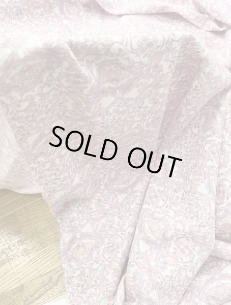 画像7: 生地：綿100％ 花柄天竺ニット（オフホワイト×ピンクパープル） (7)