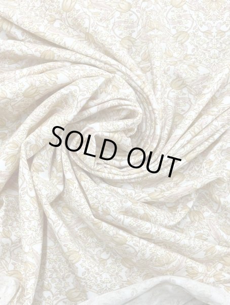 画像5: 生地:綿100% 花柄天竺ニット(オフホワイト×オレンジピンク) (5)