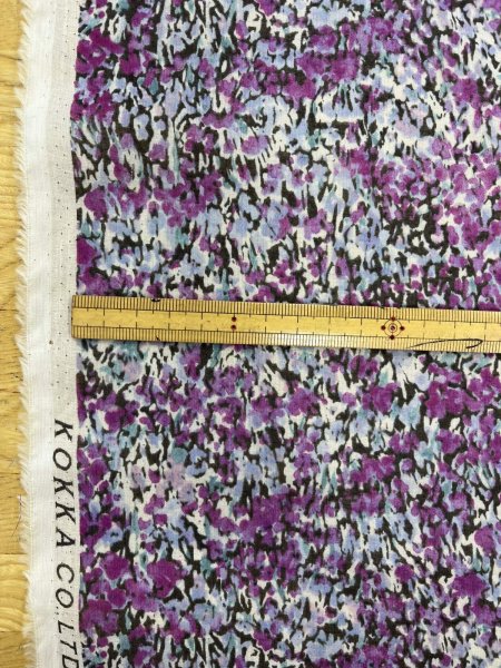 画像3: 生地:綿100% 80シフォンAG加工 ジョーゼット(パープル) (3)