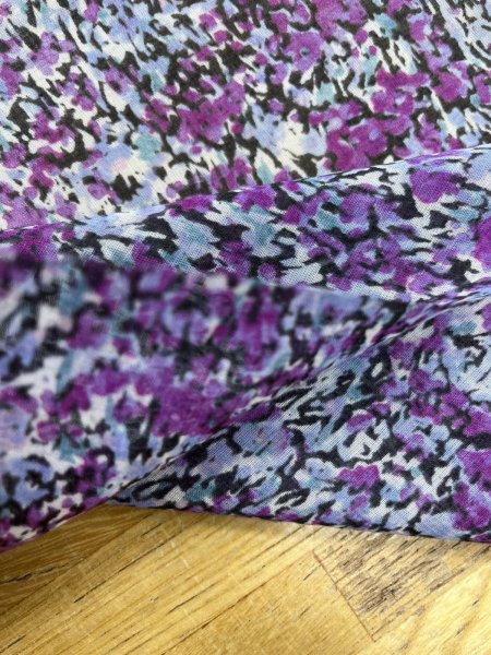 画像5: 生地:綿100% 80シフォンAG加工 ジョーゼット(パープル) (5)