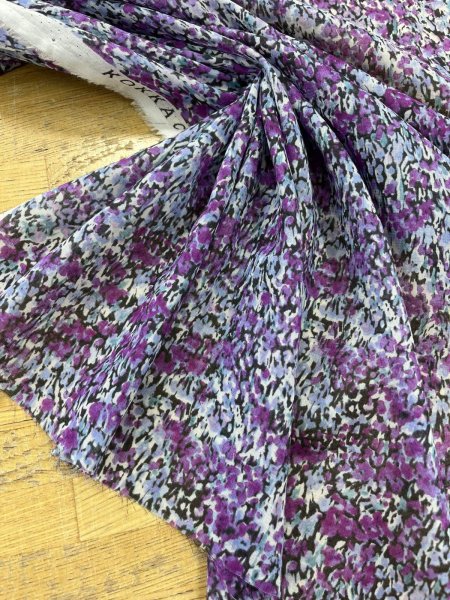 画像6: 生地:綿100% 80シフォンAG加工 ジョーゼット(パープル) (6)