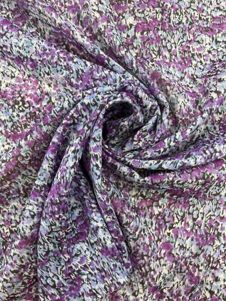 画像7: 生地:綿100% 80シフォンAG加工 ジョーゼット(パープル) (7)