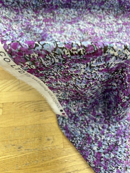 画像8: 生地:綿100% 80シフォンAG加工 ジョーゼット(パープル) (8)