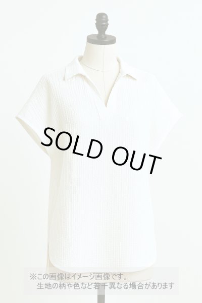 画像8: 生地:コットンメッシュシャーリング(オフ白) (8)