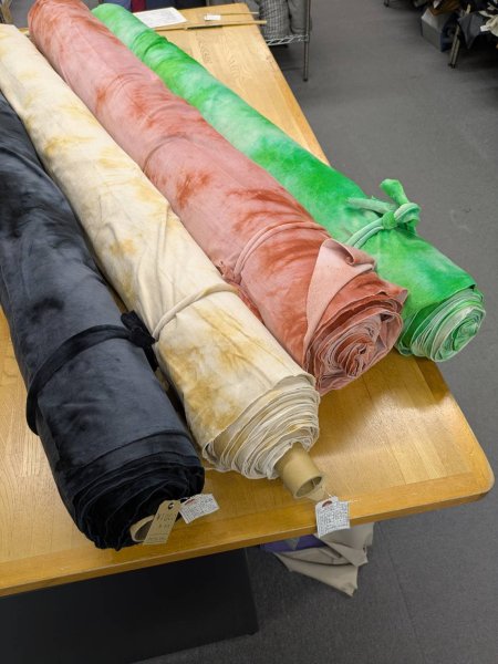 画像8: 生地:ポリエステル100%ムラ染めベロアニット(ブラック) (8)