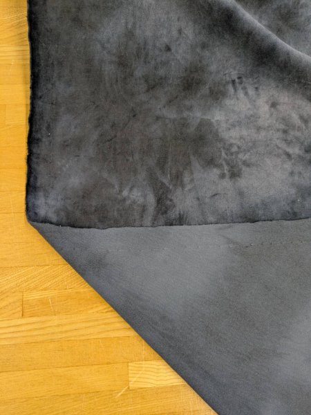 画像5: 生地:ポリエステル100%ムラ染めベロアニット(ブラック) (5)