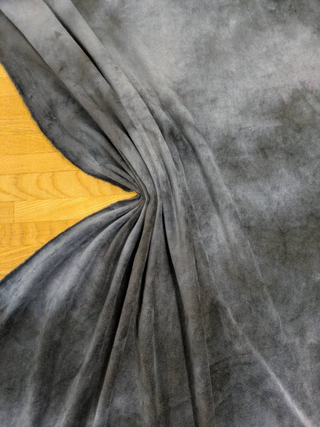 画像6: 生地:ポリエステル100%ムラ染めベロアニット(ブラック) (6)