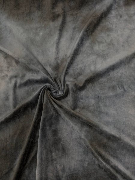 画像7: 生地:ポリエステル100%ムラ染めベロアニット(ブラック) (7)