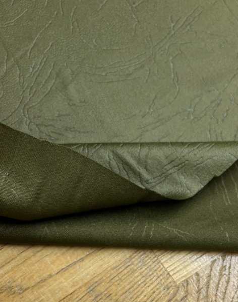 画像5: 生地:ポリエステルエンボス加工2WAYニット(モスグリーン) (5)