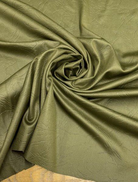 画像7: 生地:ポリエステルエンボス加工2WAYニット(モスグリーン) (7)