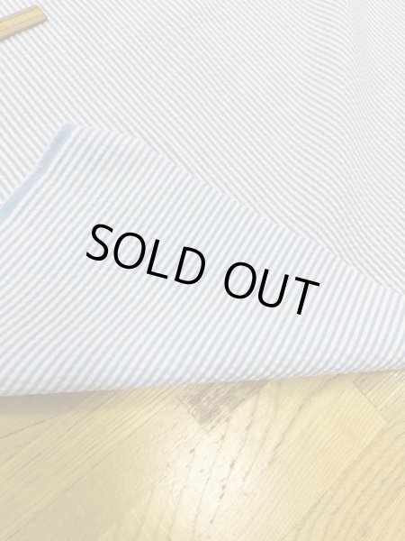 画像4: 生地：綿ポリエステルリップル風ストライプ（白／水色） (4)