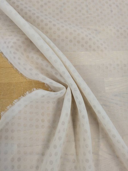 画像6: 生地:ポリエステルボイルドット柄プリント(ベージュ) (6)