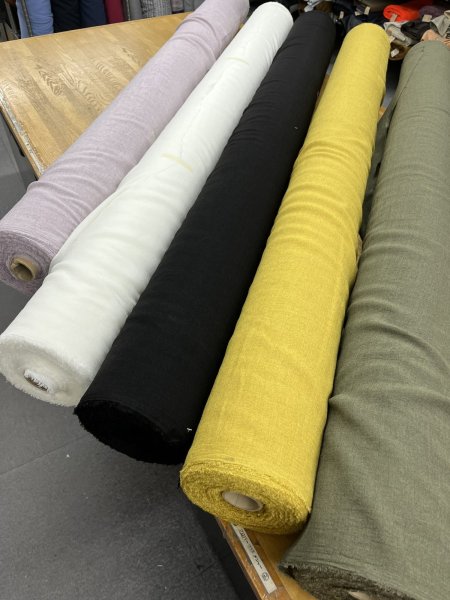 画像9: 生地:リネンライクシアーブラウス地(マスタード) (9)