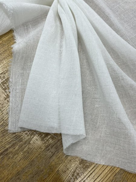 画像6: 生地:リネンライクシアーブラウス地(ホワイト) (6)
