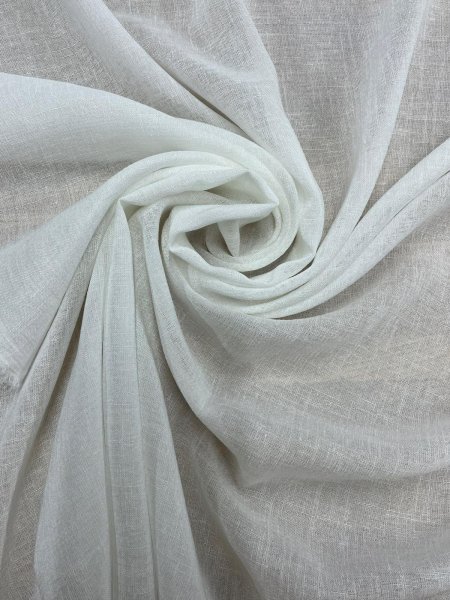画像7: 生地:リネンライクシアーブラウス地(ホワイト) (7)