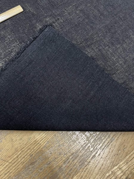 画像4: 生地:リネンライクシアーブラウス地(ブラック) (4)