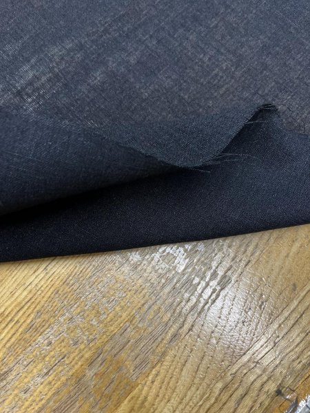 画像5: 生地:リネンライクシアーブラウス地(ブラック) (5)