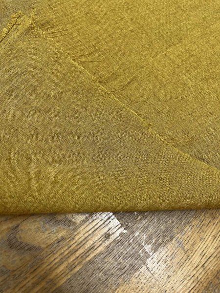 画像4: 生地:リネンライクシアーブラウス地(マスタード) (4)