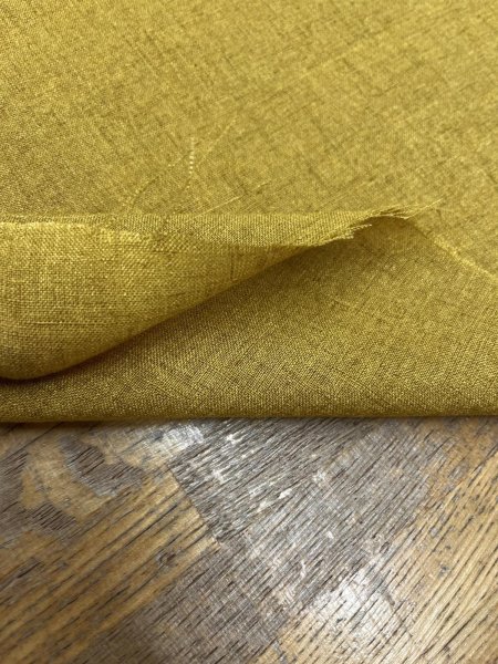 画像5: 生地:リネンライクシアーブラウス地(マスタード) (5)