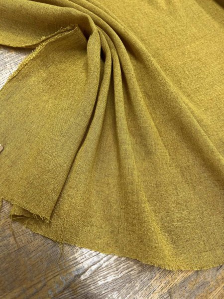 画像6: 生地:リネンライクシアーブラウス地(マスタード) (6)